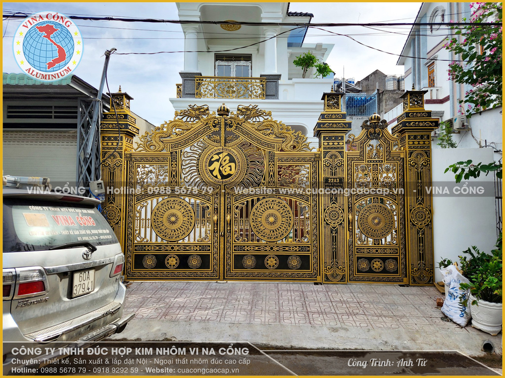 Mẫu cổng biệt thự Trống Đồng