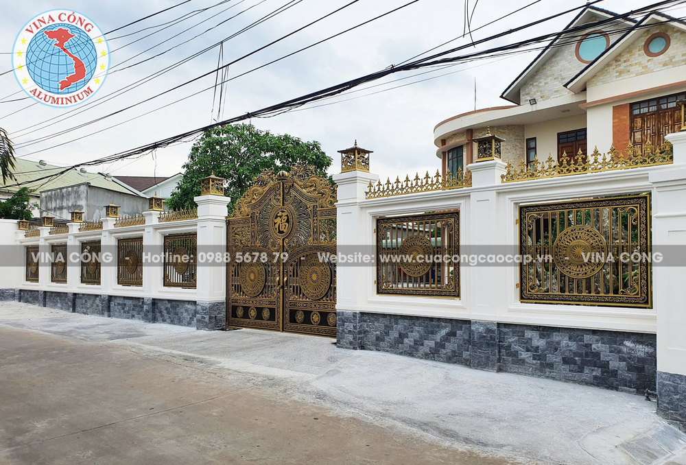 Cổng nhôm đúc Long An