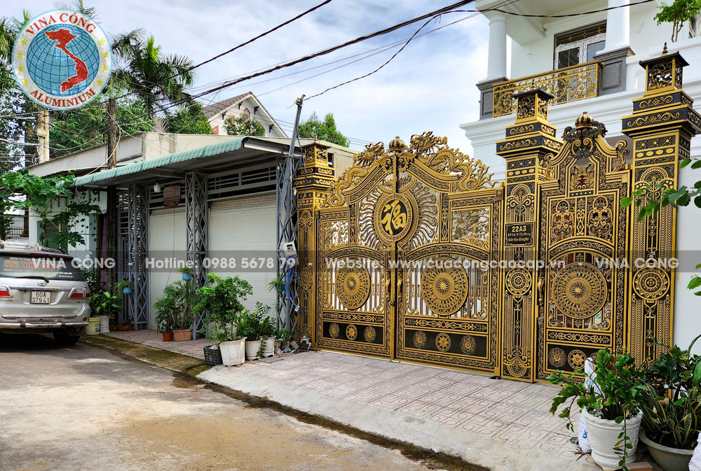 CỔNG BIỆT THỰ NHÔM ĐÚC THÁI BÌNH ĐẸP VÀ PHONG CÁCH