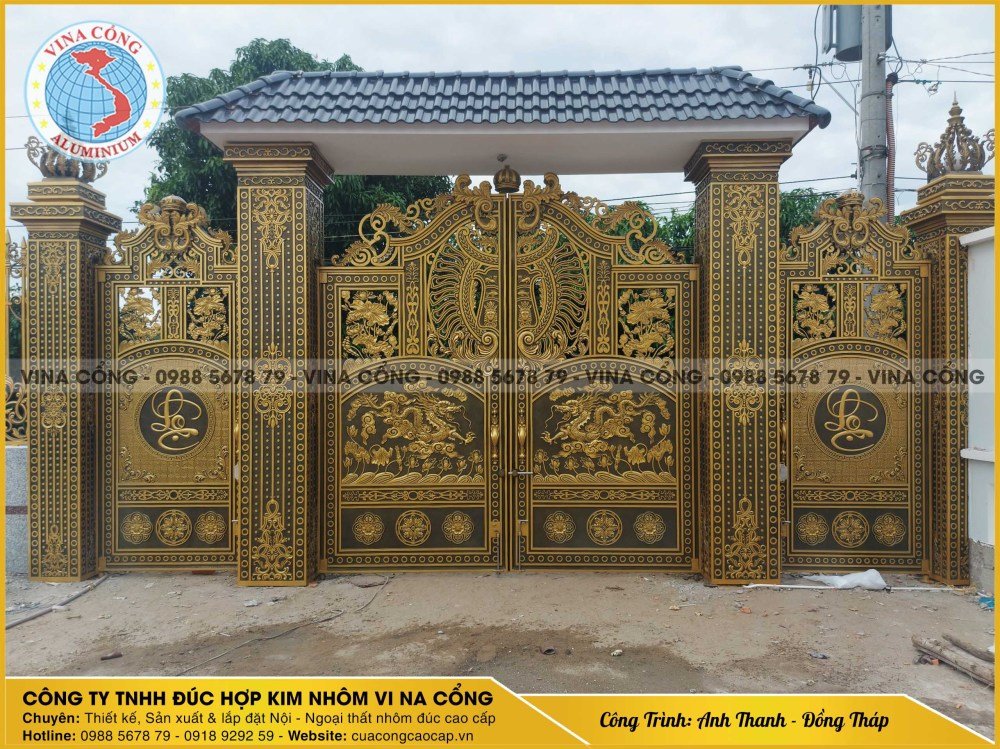 Cổng nhôm đúc Đồng Tháp