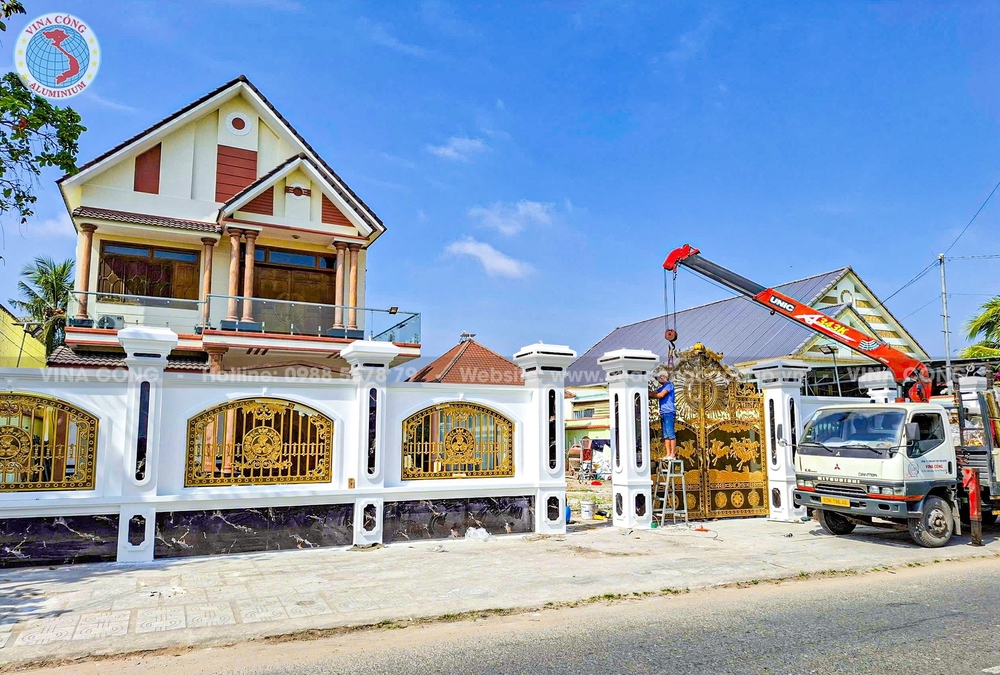 Dịch vụ lắp đặt cổng nhôm đúc, cổng biệt thự tại Đồng Tháp