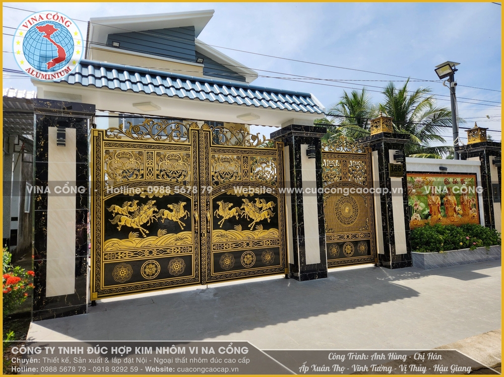 Mẫu cổng nhôm đúc Mã Đáo Thành Công