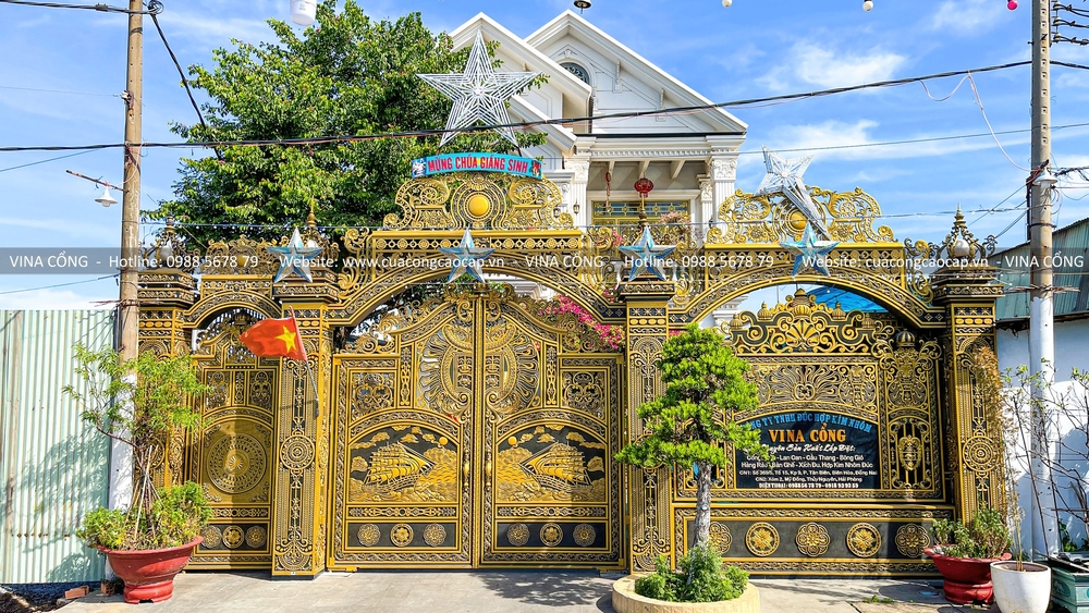 Cổng nhôm đúc tại Hậu Giang chất lượng - giá tốt
