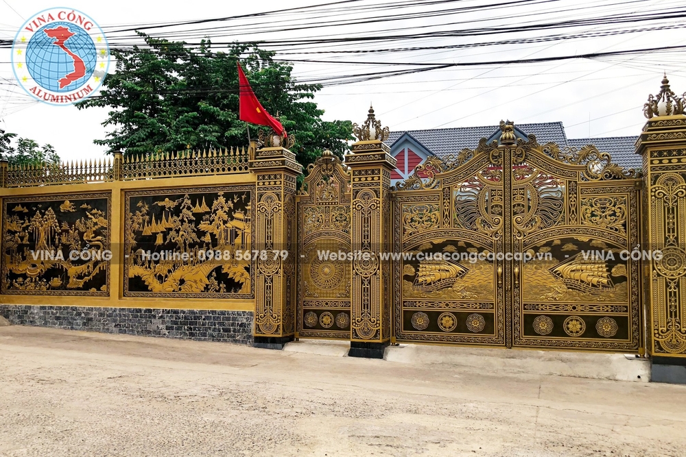 Chuyên sản xuất, phân phối cổng biệt thự nhôm đúc tại Hậu Giang