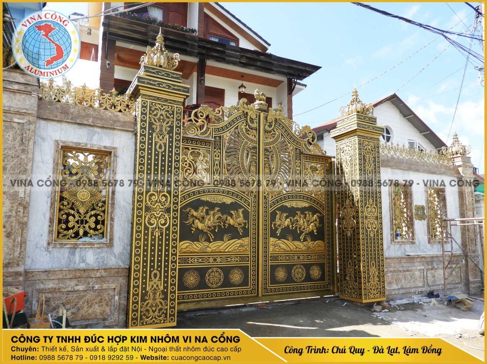 Cổng nhôm đúc Lâm Đồng