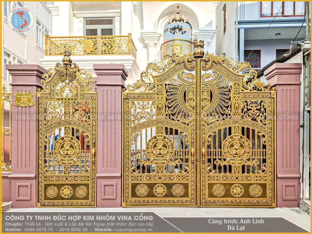 Cổng nhôm đúc cao cấp tại Lâm Đồng