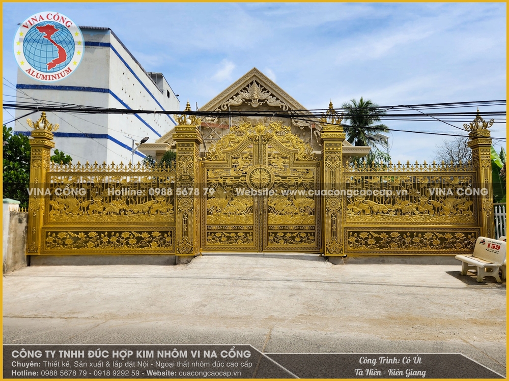 Phong cách cổng nhôm đúc Á Đông