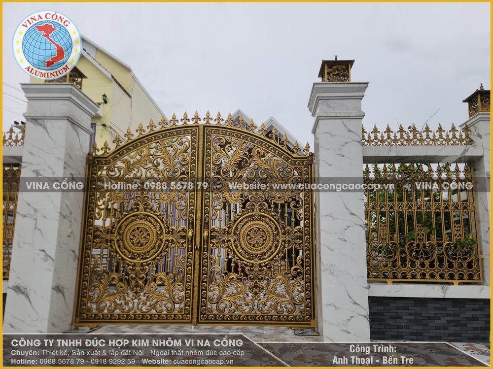 Phong cách cổng nhôm đúc hiện đại