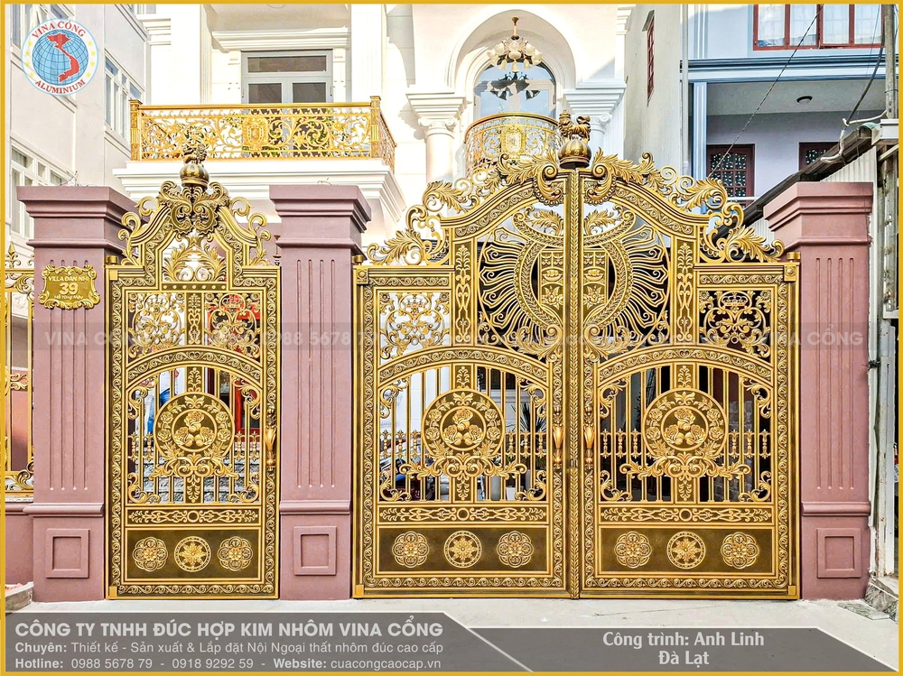 Phong cách cổng nhôm đúc tân cổ điển