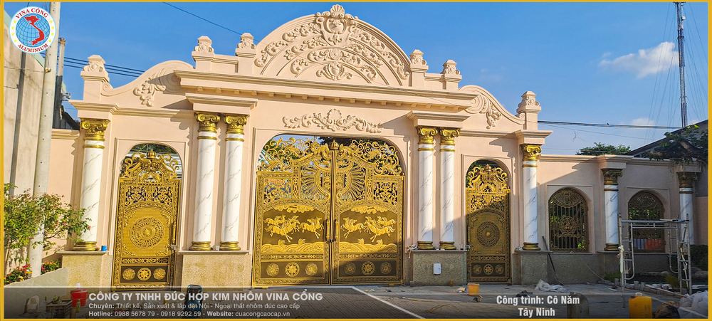 Quy trình làm cổng nhôm đúc tại Vina Cổng