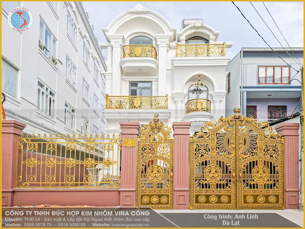 Công nghệ sơn cổng nhôm đúc tại Vina Cổng
