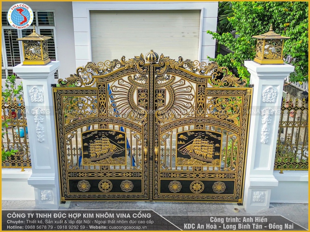 Lựa chọn màu sơn cổng nhôm đúc hợp phong thủy