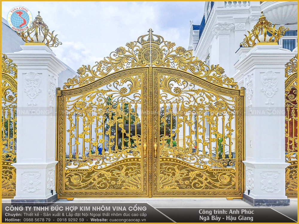 Vị trí lắt đặt cổng hợp kim nhôm đúc
