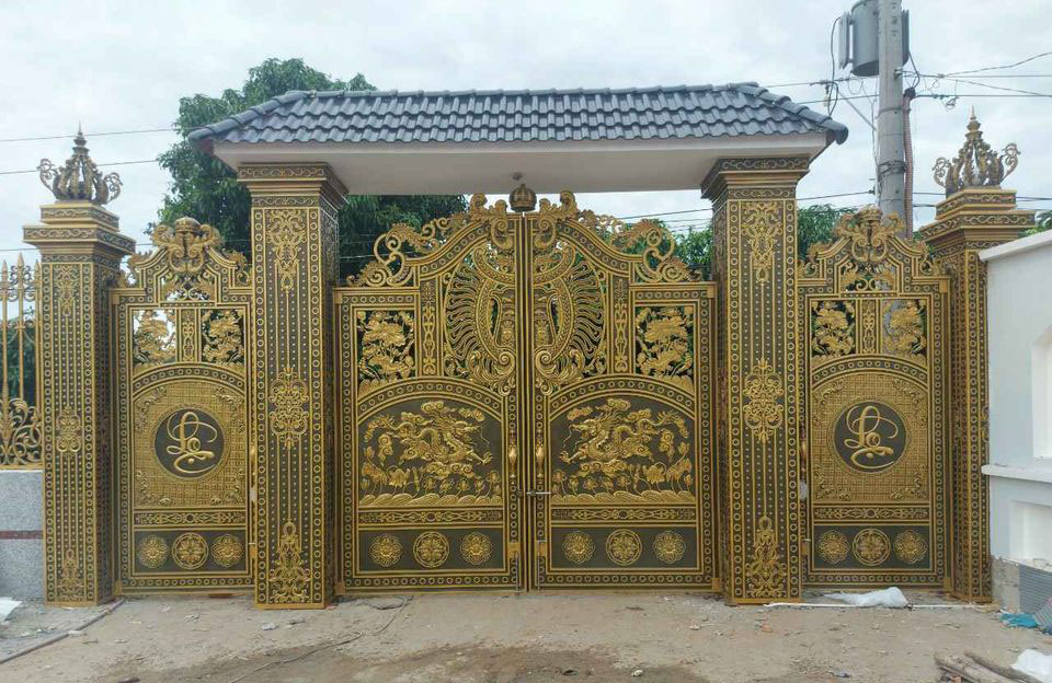 Mẫu cổng Song Long Hội Tụ tại tỉnh Quảng Ngãi