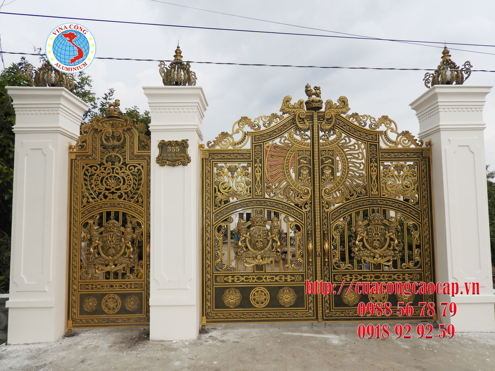 Cổng nhôm đúc đẹp tại Lạng Sơn