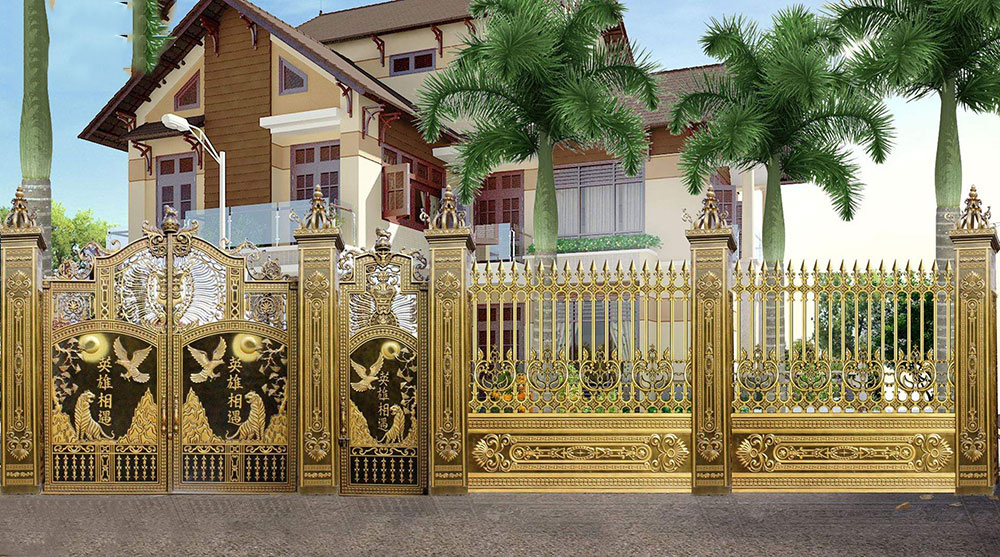 Cổng nhôm đúc ứng dụng cho khách sạn, villa, resort