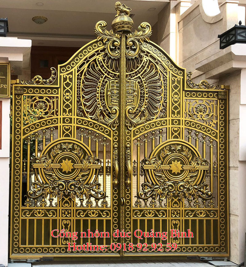 Thiết kế cổng nhôm đúc tại Quảng Bình