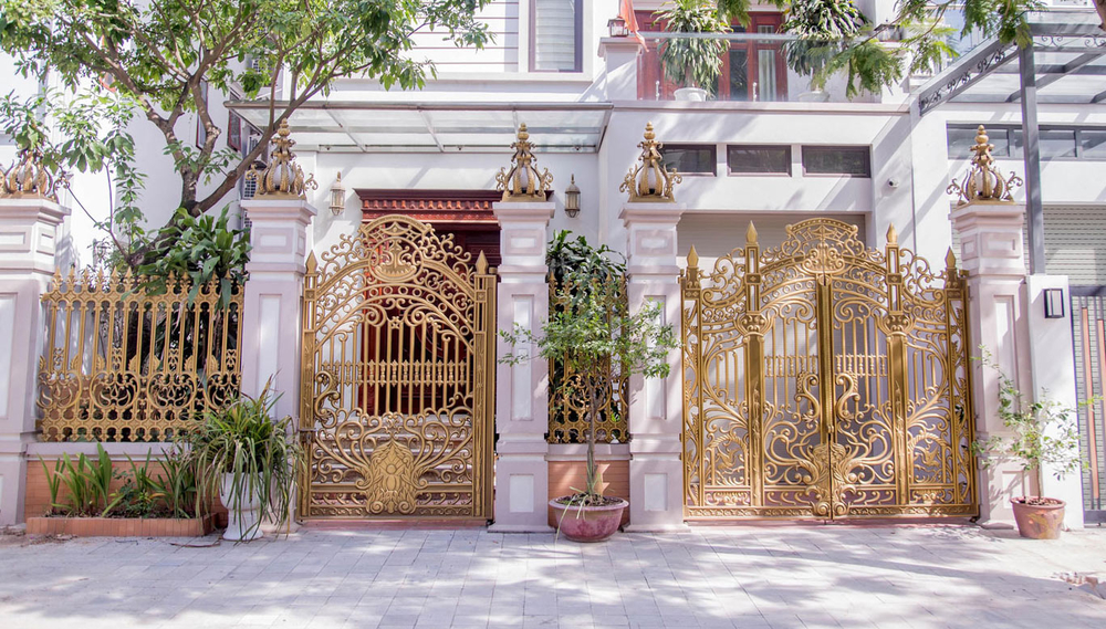 Thiết kế cổng nhôm đúc tại Lào Cai