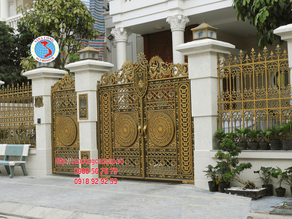Công ty chuyên nhận thiết thiết kế cổng nhôm đúc biệt thự tại Hà Nội