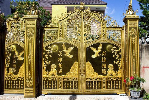 Thi công cổng nhôm đúc biệt thự hiện đại tại Hà Nam
