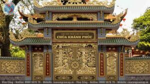 CỔNG NHÔM ĐÚC HOA SEN C50