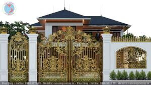 CỔNG NHÔM ĐÚC HOA LÁ TÂY C31
