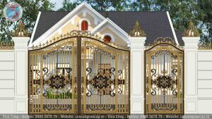 CỔNG NHÔM ĐÚC HOA VĂN C33